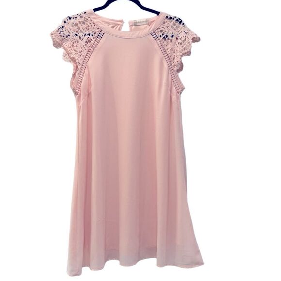 Alter’d State Blush/Pink Crochet Shoulder Small Dress - Picture 1 of 9